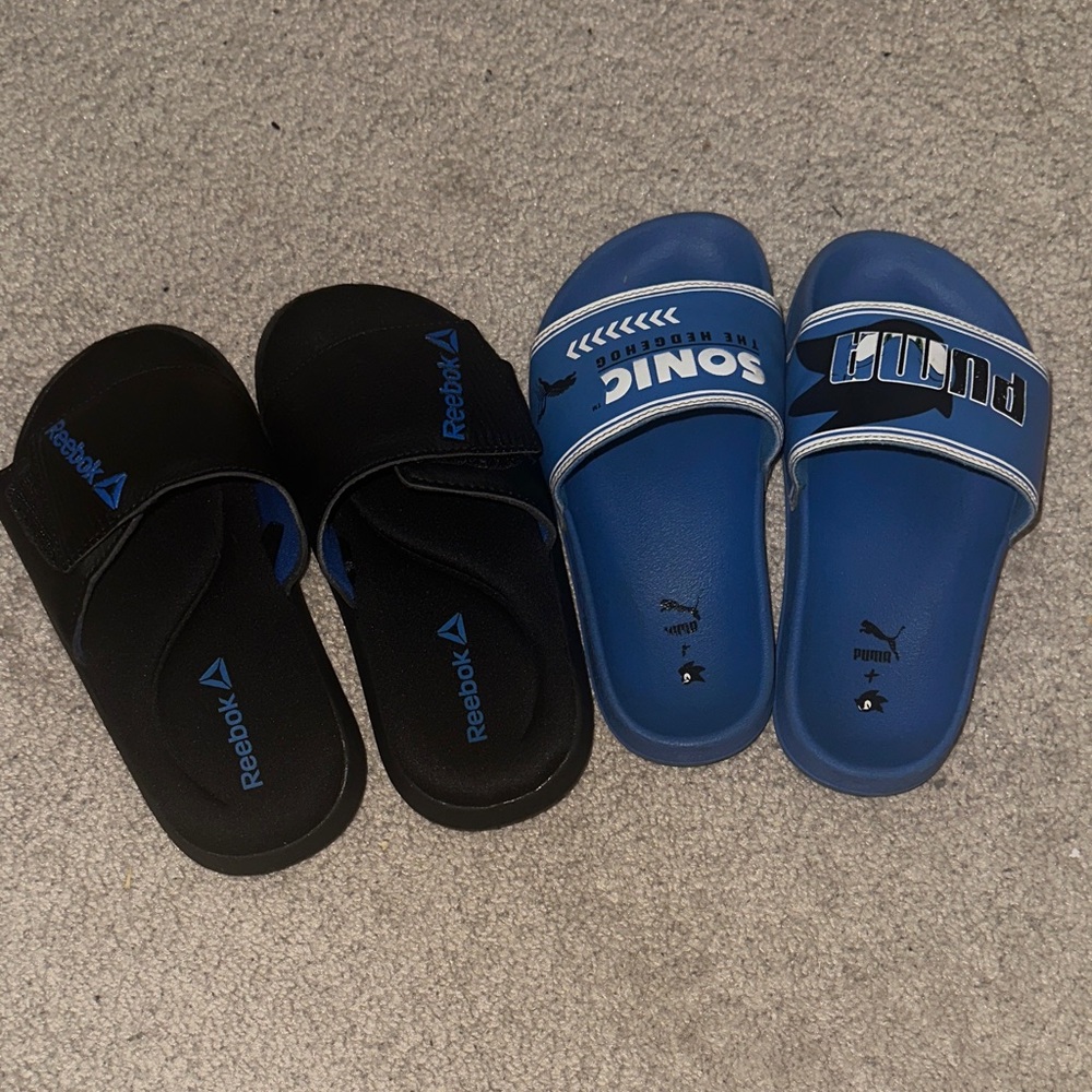 Reebok and Puma Slide Sandals bundle